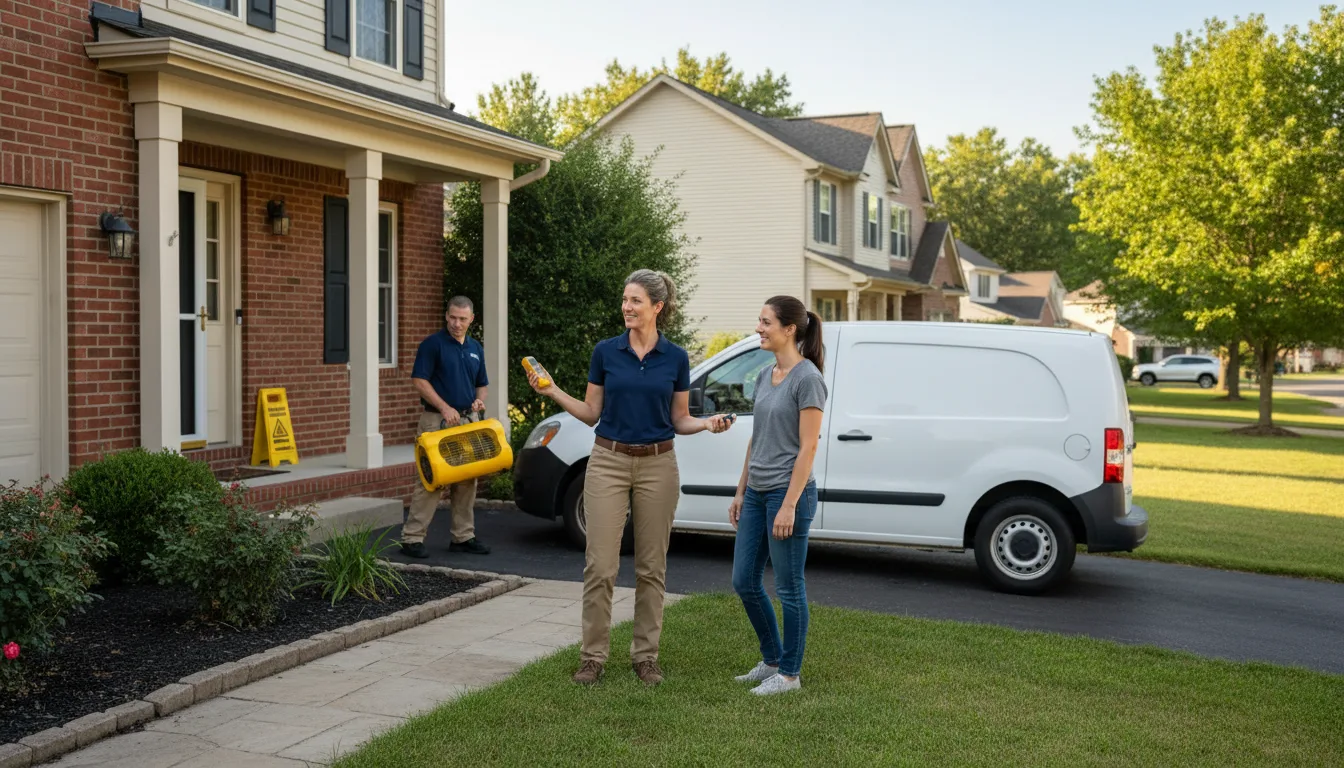 Residential water damage restoration in Goltry, OK